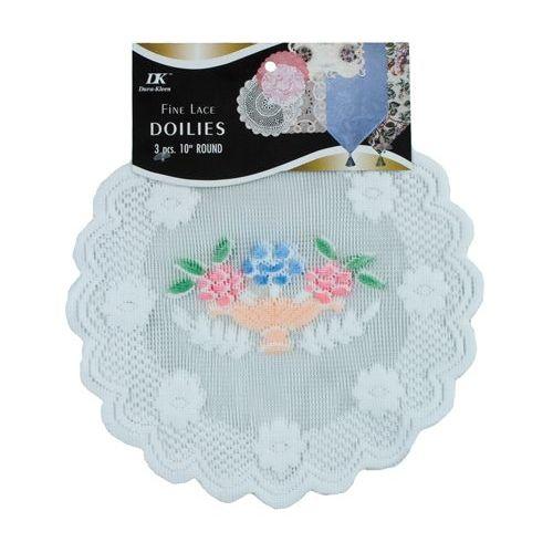 144 Wholesale 3 Pc 10" Rd Airbrushed Lace Doilies image