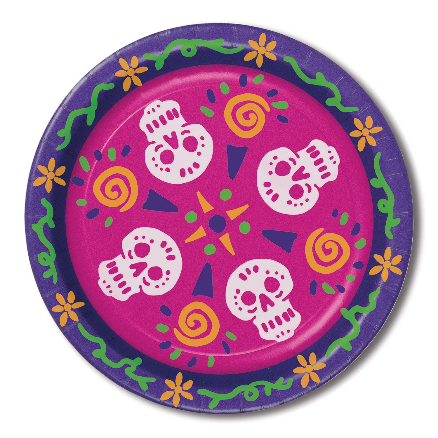 12 Wholesale Day Of The Dead Plates image