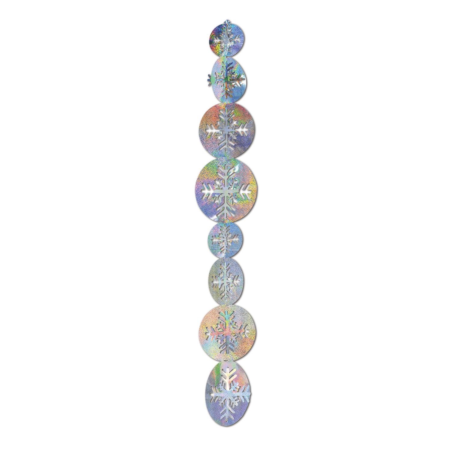 12 Wholesale 3-D Prismatic Snowflake Gleam 'n Garland image