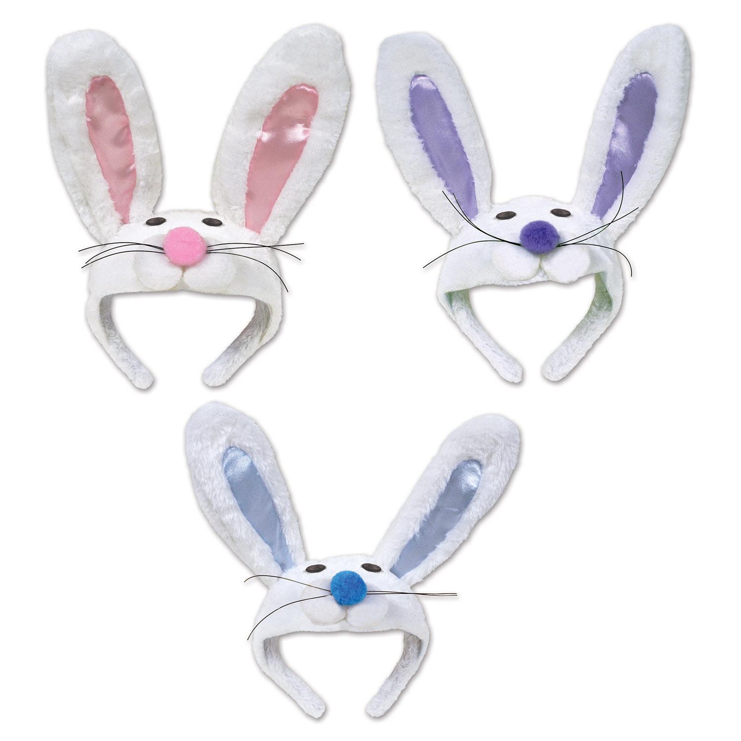 12 Wholesale 12 Wholesale Plush Bunny Headbands - Wholesale Sock Deals image