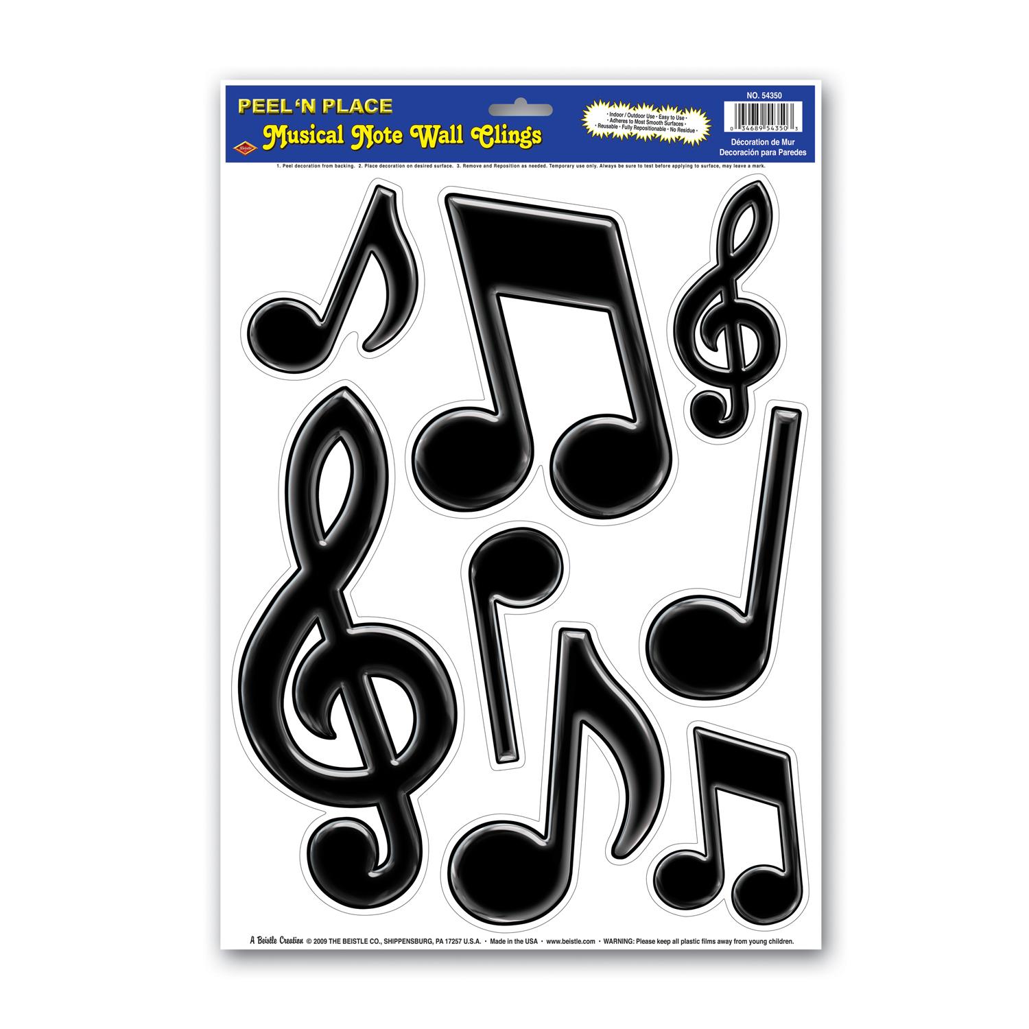 12 Wholesale Musical Notes Peel 'n Place image