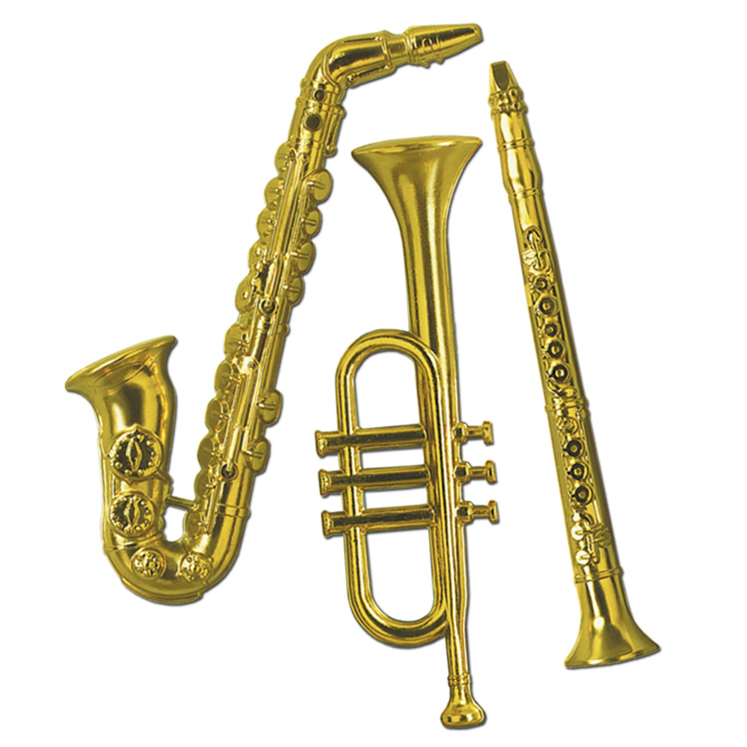 12 Wholesale Gold Plastic Musical Instruments image