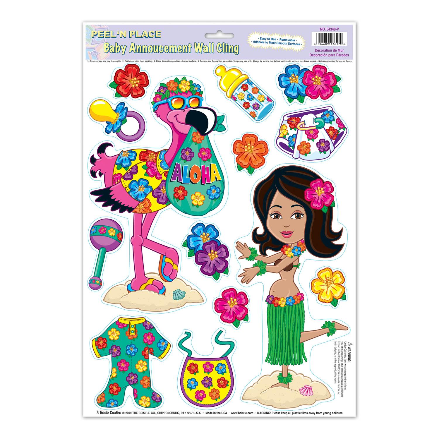 12 Wholesale Hula Baby Peel 'n Place image