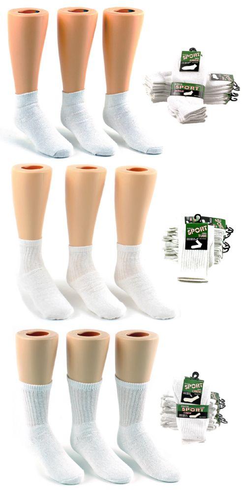 180 Wholesale Children's Athletic Socks Combo - White - Size 6-8 image