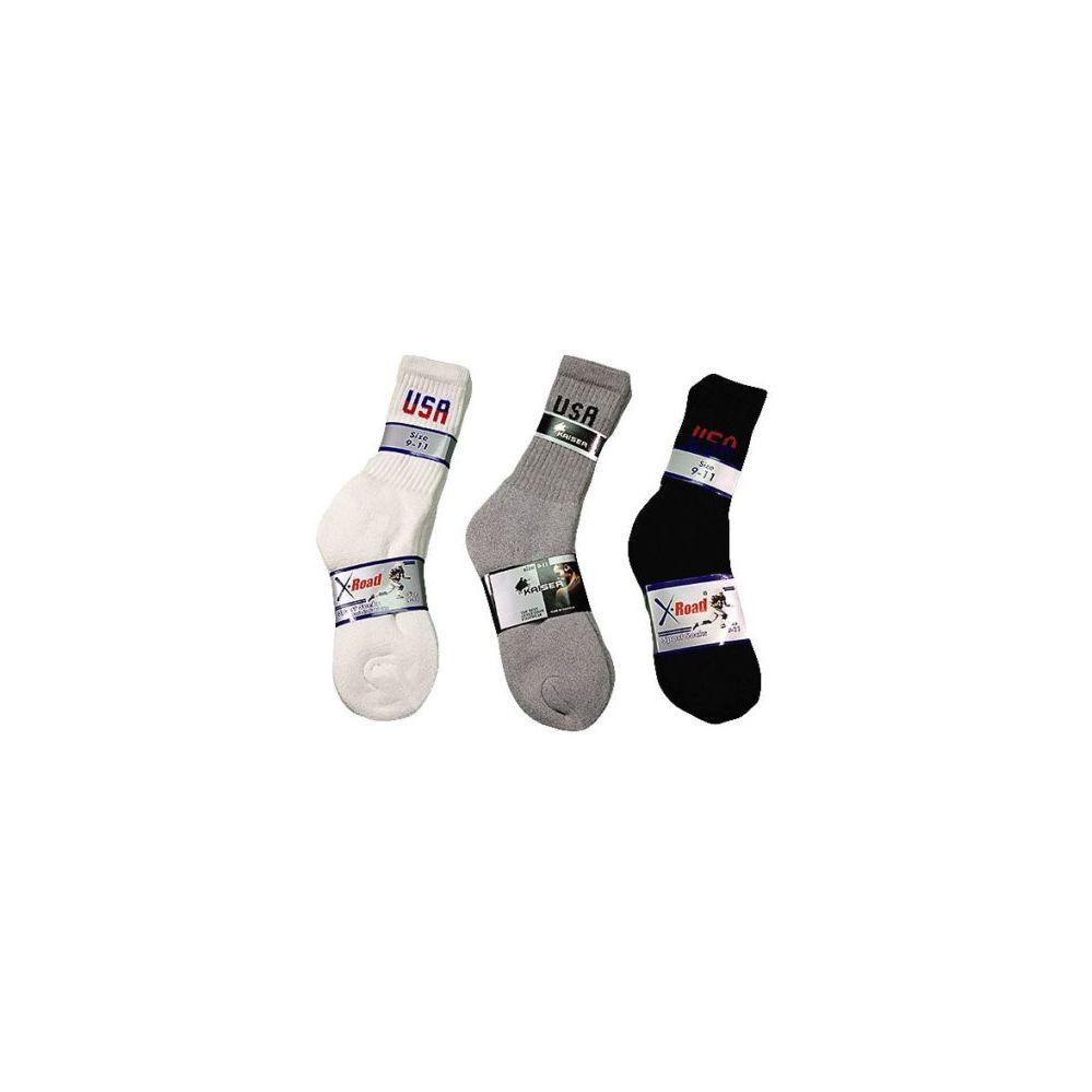 144 Wholesale 144 Boys Sport Crew With Logo In Black Size 10-13 image