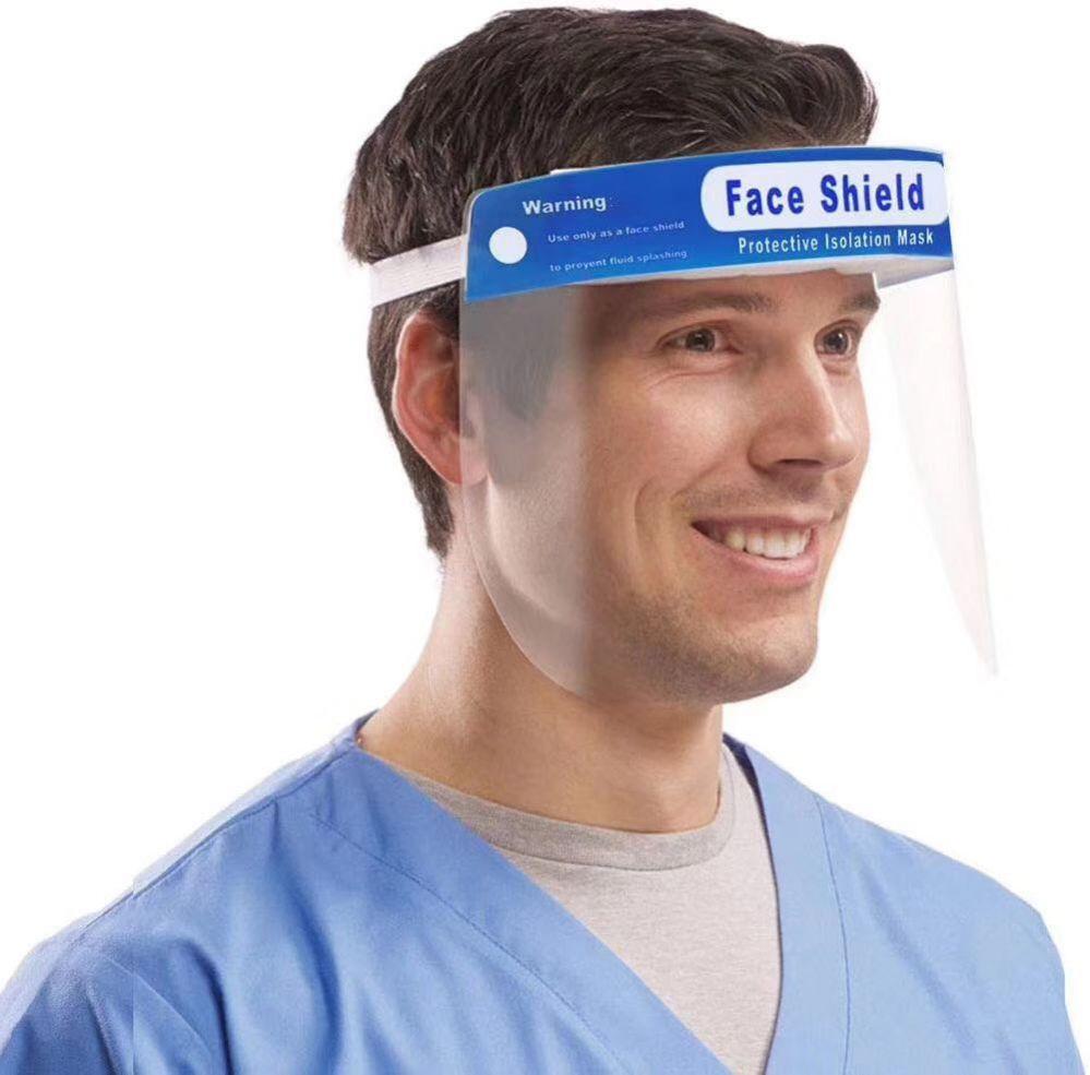 100 Wholesale Clear Medical Full Face Protection Shield With Elastic Band image