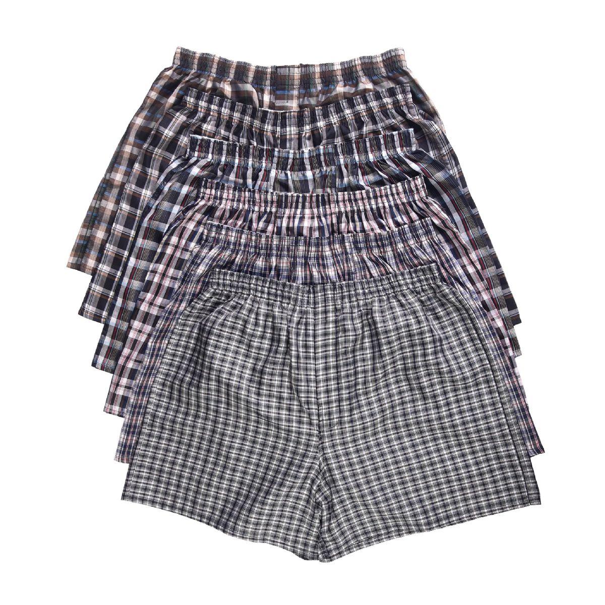 72 Wholesale Men's Boxers Plaid Large image