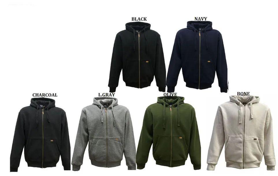 12 Wholesale Men's Fleece Hoodie In Charcoal (pack Aa: S-l) image