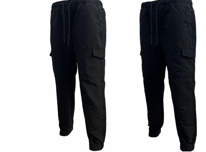 12 Wholesale 12 Men's Tech Woven Cargo Nylon Pants In Navy image