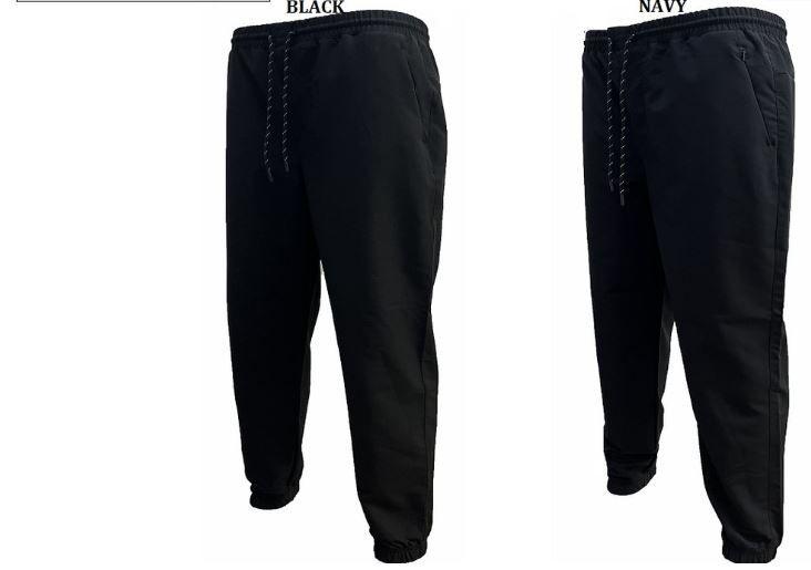 12 Wholesale Men's Tech Woven Nylon Pants In Navy image