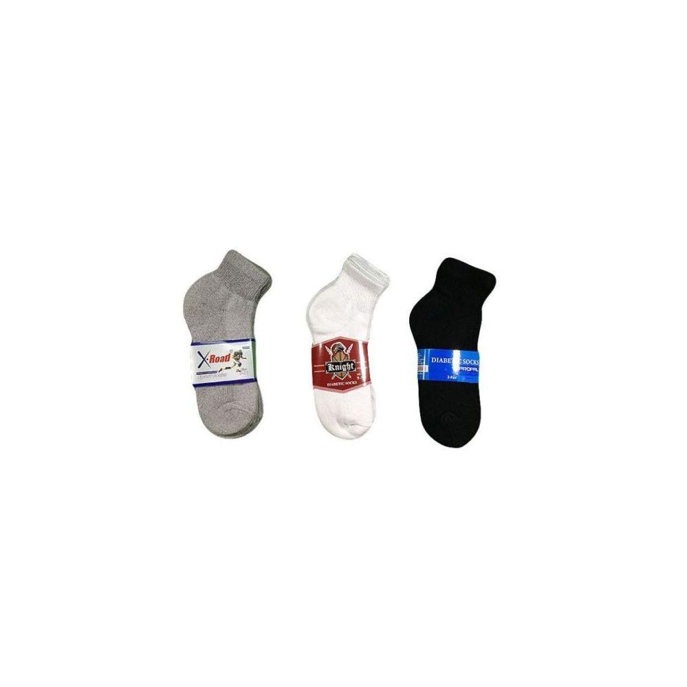144 Wholesale Mens Diabetic Ankle Sock Size 9-11 In Grey image