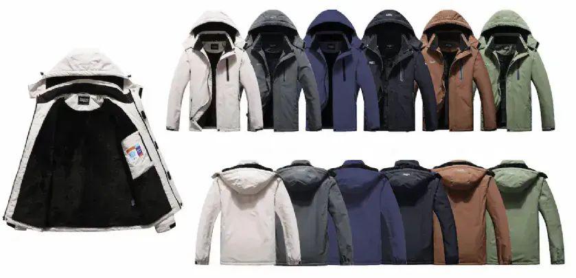 12 Wholesale Men's Faux Fur Lined Functional Padded Jacket Assorted Sizes Navy image