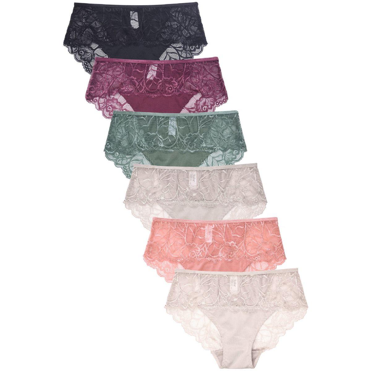 216 Wholesale Sofra Ladies Lace Detail Hipster Panty Size Medium image