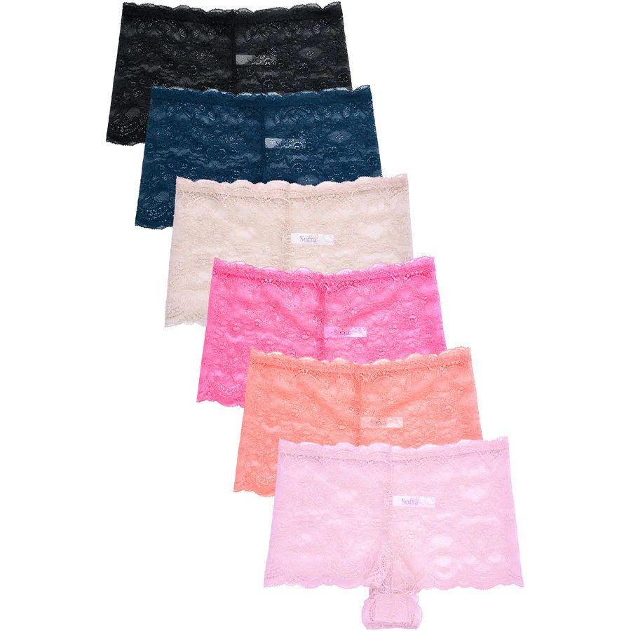 216 Wholesale Sofra Ladies Lace Hipster Panty Size xl image