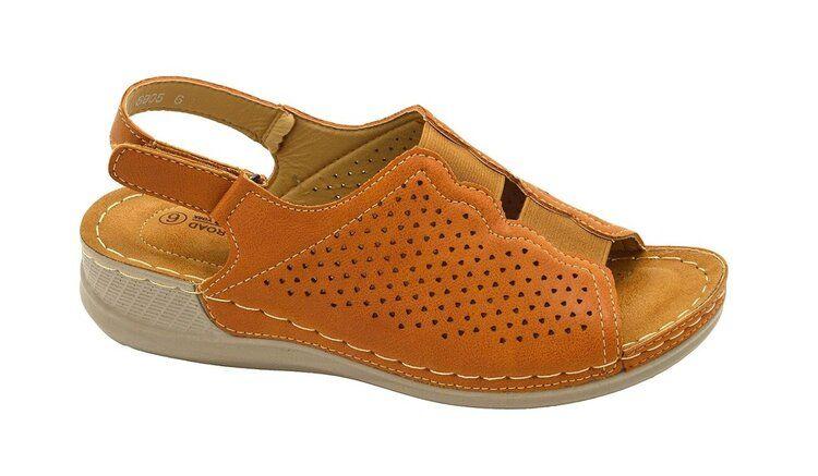 18 Wholesale Women Sandals, Ankle Sandals Fashion Summer Beach Sandals Open Toe Tan Color Size 6-11 image