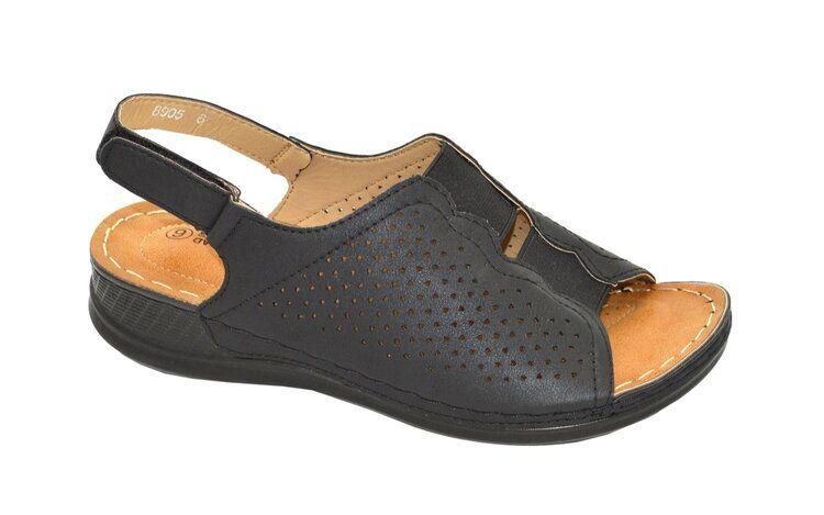 18 Wholesale Women Sandals Ankle Sandals Fashion Summer Beach Sandals Open Toe Black Color Size 7-11 image