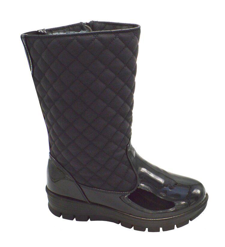 12 Wholesale Womens Winter Boots Comfortable Color Black Size 7-11 image