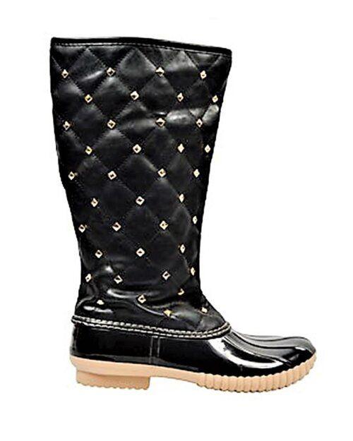 12 Wholesale Womens Winter Boots Comfortable Color Black Size 6-11 image