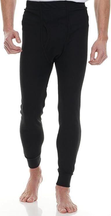 6 Wholesale Yacht And Smith Men's Thermal Pants In Black Size Xlarge image