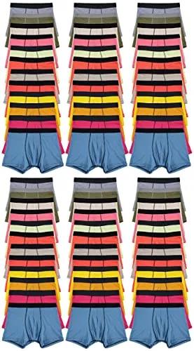 72 Wholesale Yacht And Smith Men's Cotton Boxer Briefs In Assorted Colors Size Medium image