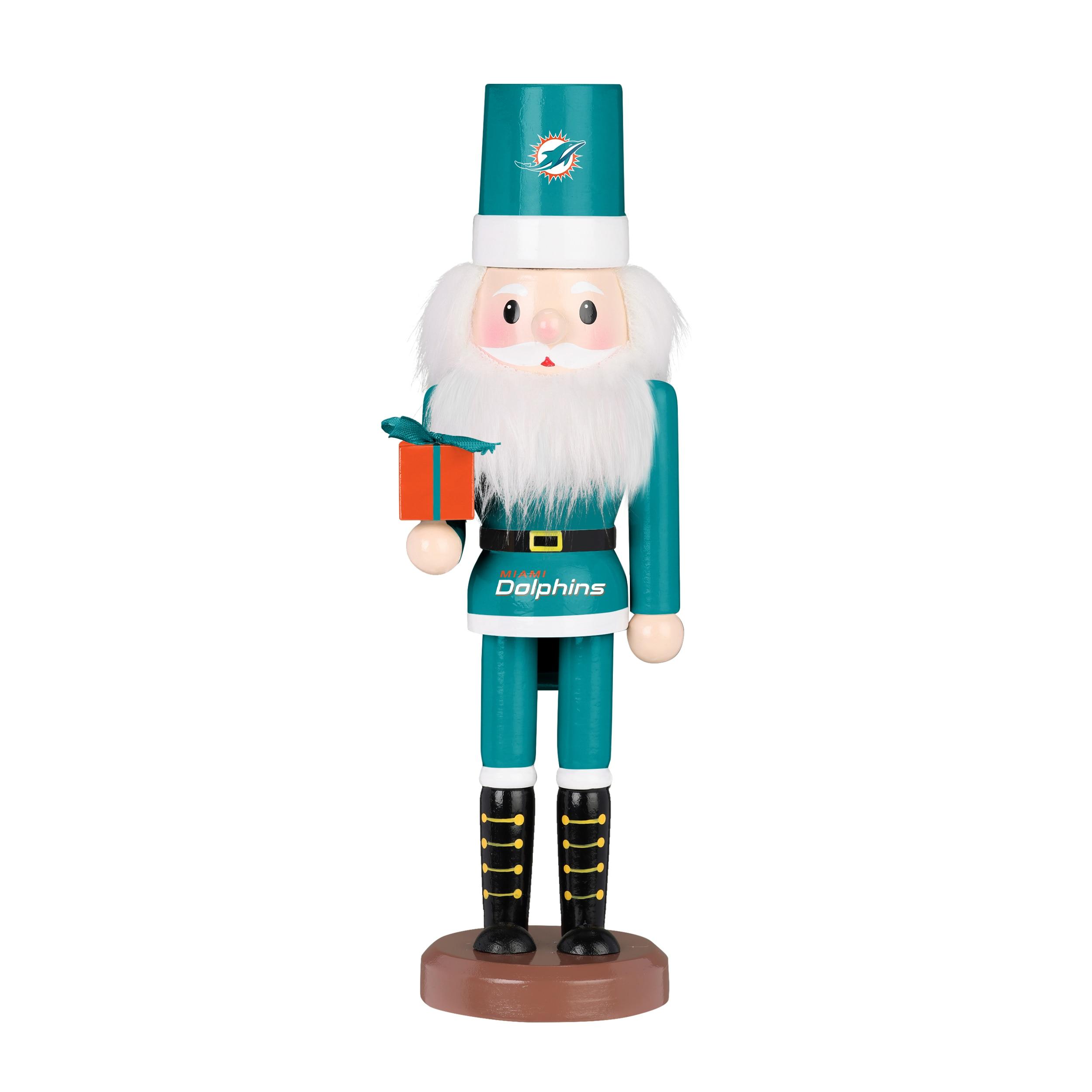 Miami Dolphins 10" Santa Nutcracker