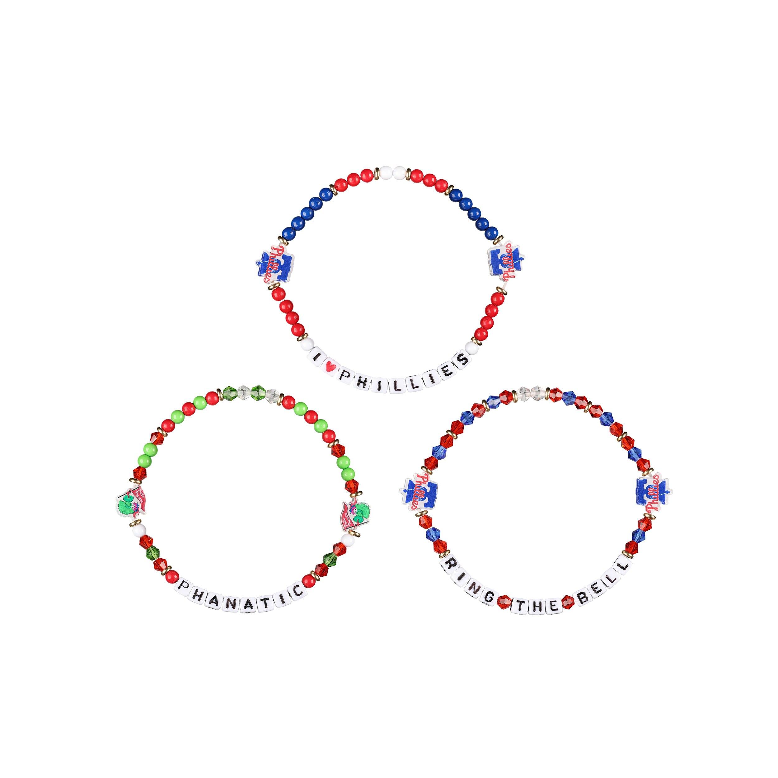Philadelphia Phillies 3 Pack Team Friendship Bracelet - Womens image