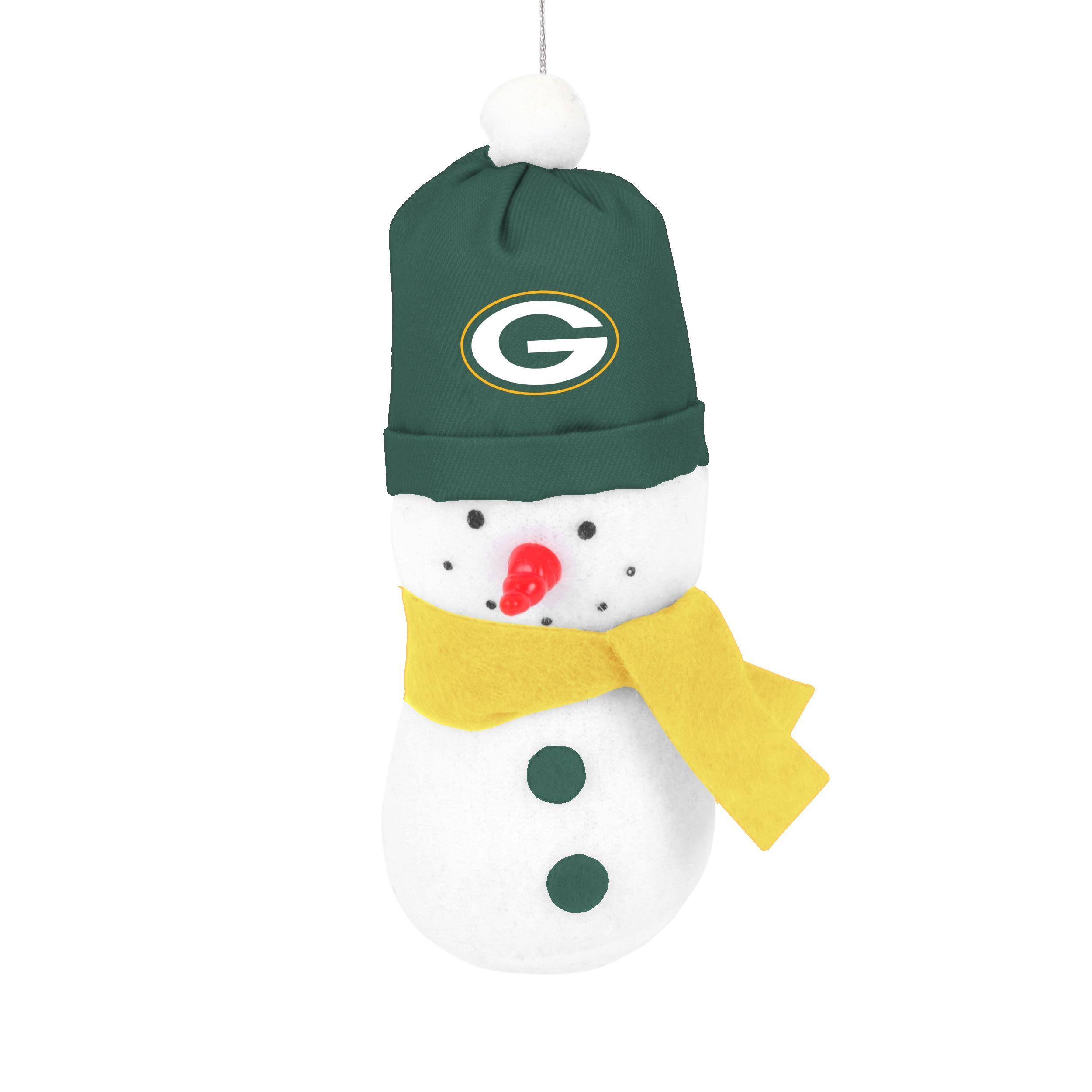 Green Bay Packers 3.5" Plush Snowman Ornament image
