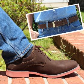 brown belt and shoes