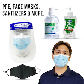 PPE Face Masks Sanitizer Shields