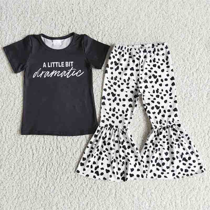 Dramatic leopard pants baby outfit