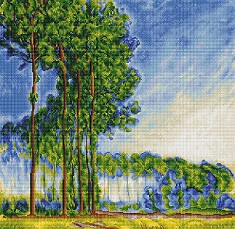 Cross Stitch Kit - Aspen Trees