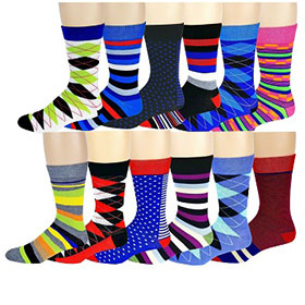 12 Pairs Men's Fashion Socks