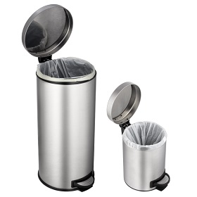 Step-On Trash Cans Set 8 Gal 1.3G