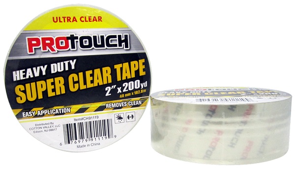 2'' X 200 YD SUPER CLEAR TAPE