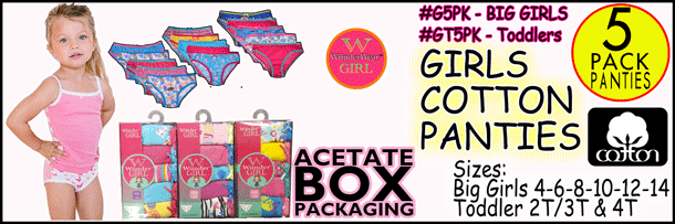 G5PK Girls 5PK Cotton Panties Asst