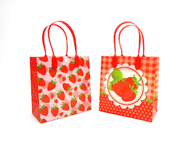 Strawberry Plastic Gift Bag