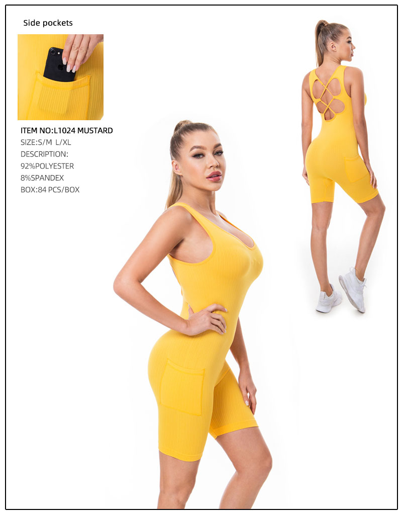 Yoga Pants Romper 2 Pcs Set