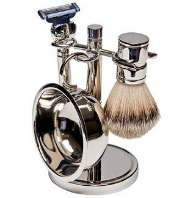 Men's Silver Shave set