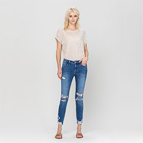 MID-RISE CROP SKINNY