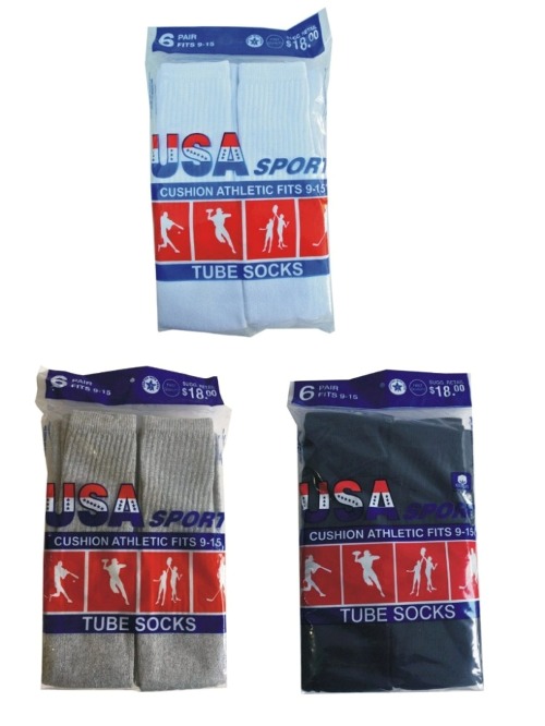 COTTON TUBE SOCKS, REFEREE STYLE,