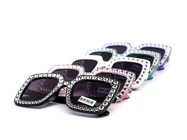 Kid Square Rhinestone Sunglasses