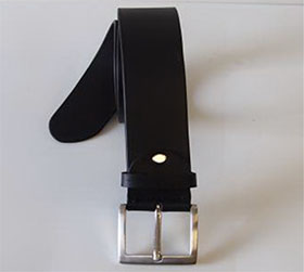 Sleek Black Leather Belt