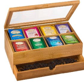 Tea Boxes Made of Glass and Wood