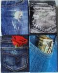 DENIM Jeans Design Plastic Cigarette Case