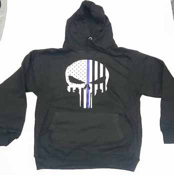 Blue Line Punisher HOODIES