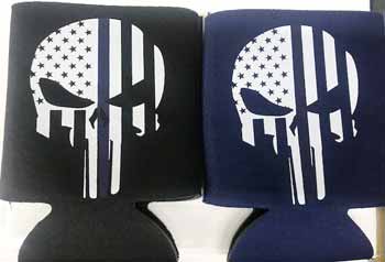 Blue Line Punisher Koozies