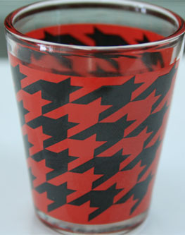 Houndstooth RED Shotglasses