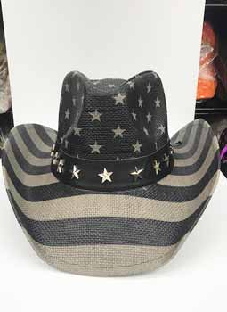 USA Black Cowboy CAPS