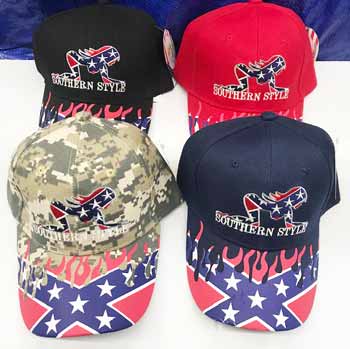 Rebel Southern Style Baseball CAPS