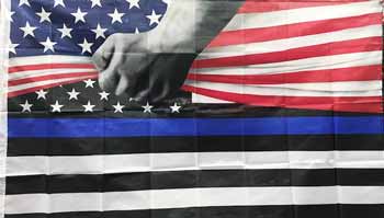 Blue Line /USA  3 x 5 FLAG